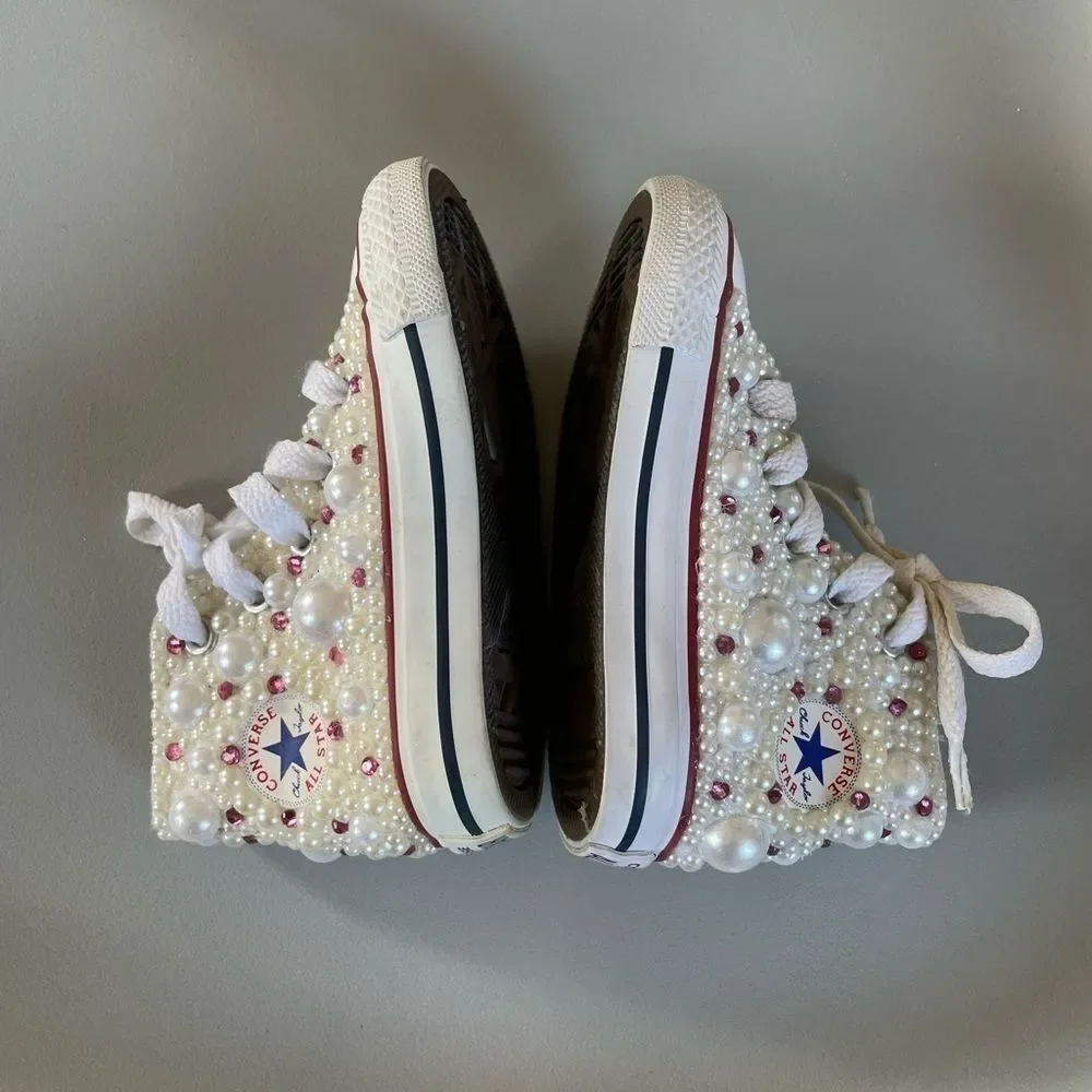 Toddler converse blinged out! Size 5